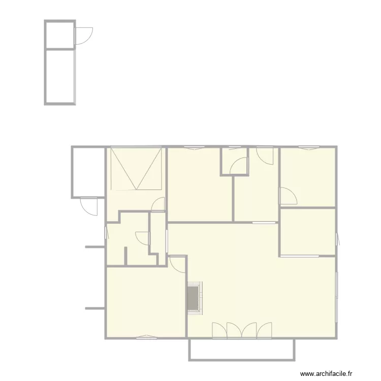 DELICOUR. Plan de 14  et 107 m²