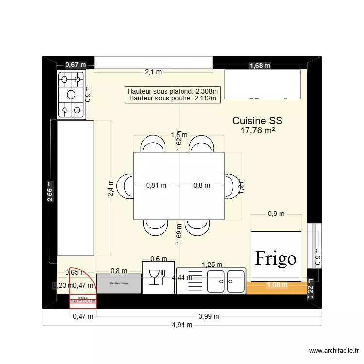 Cuisine SS. Plan de Cuisine SS. Plan de