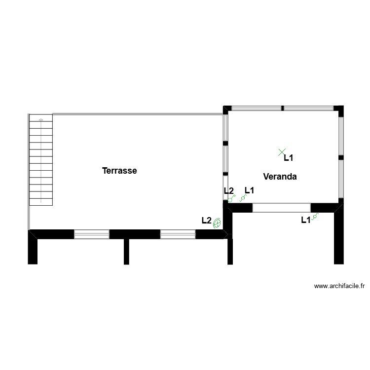 Arri&egrave;re maison 1. Plan de 0 pièce et 0 m2