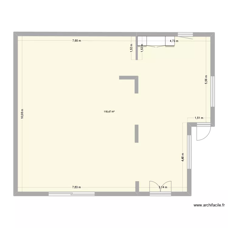 seyssuel. Plan de 1  et 118 m²