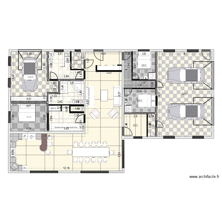 DAVID NADIA 1.0. Plan de 13 pièces et 237 m2
