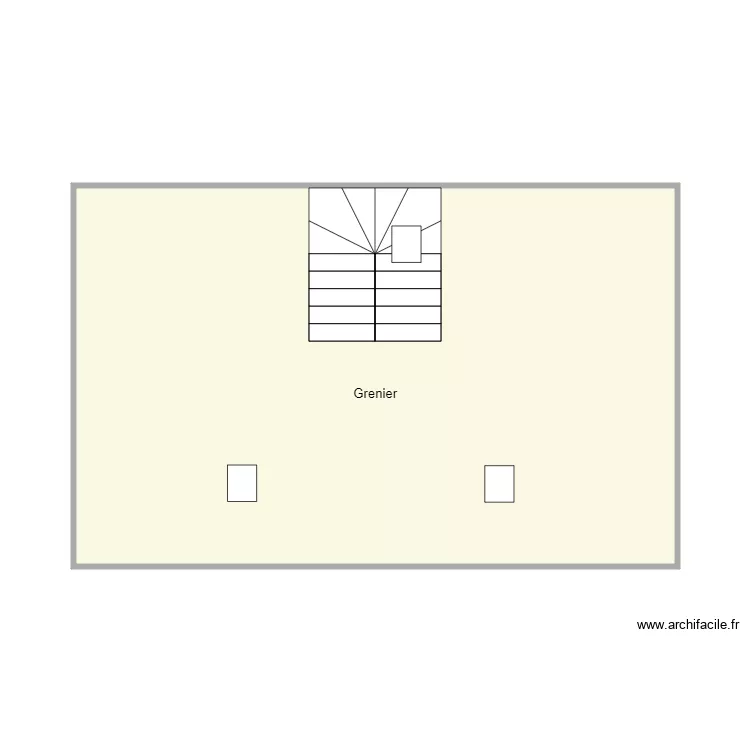 plan grenier &eacute;tage trevien. Plan de 