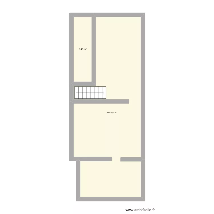CAVE. Plan de 2  et 51 m²