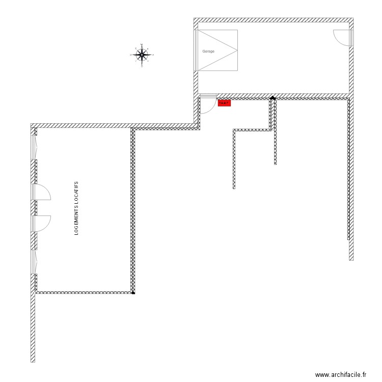 LOUESLATI Douha. Plan de 1 pièce et 27 m2