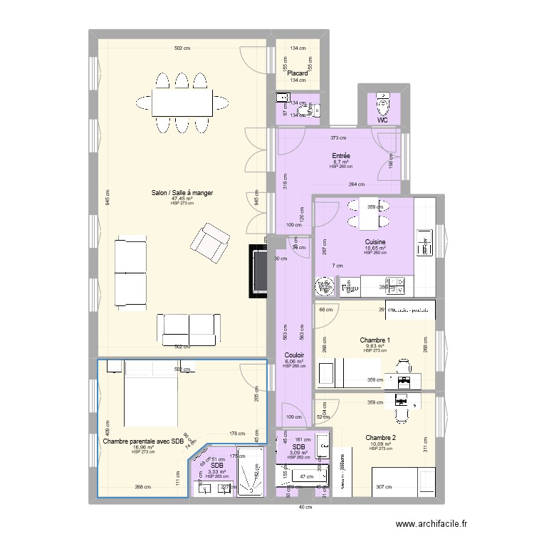 16 Ecoles Projet Version finale. Plan de 12 pièces et 120 m2