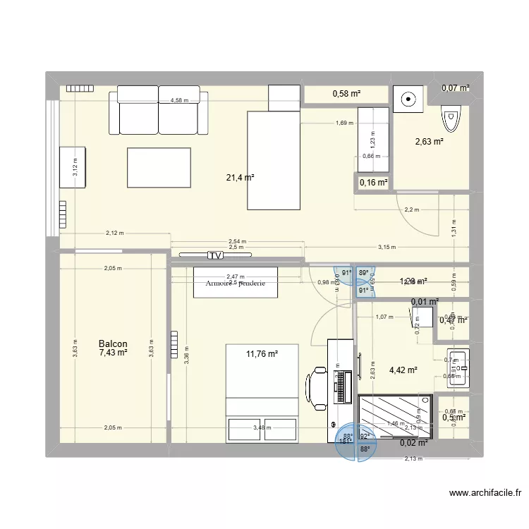appartement. Plan de 