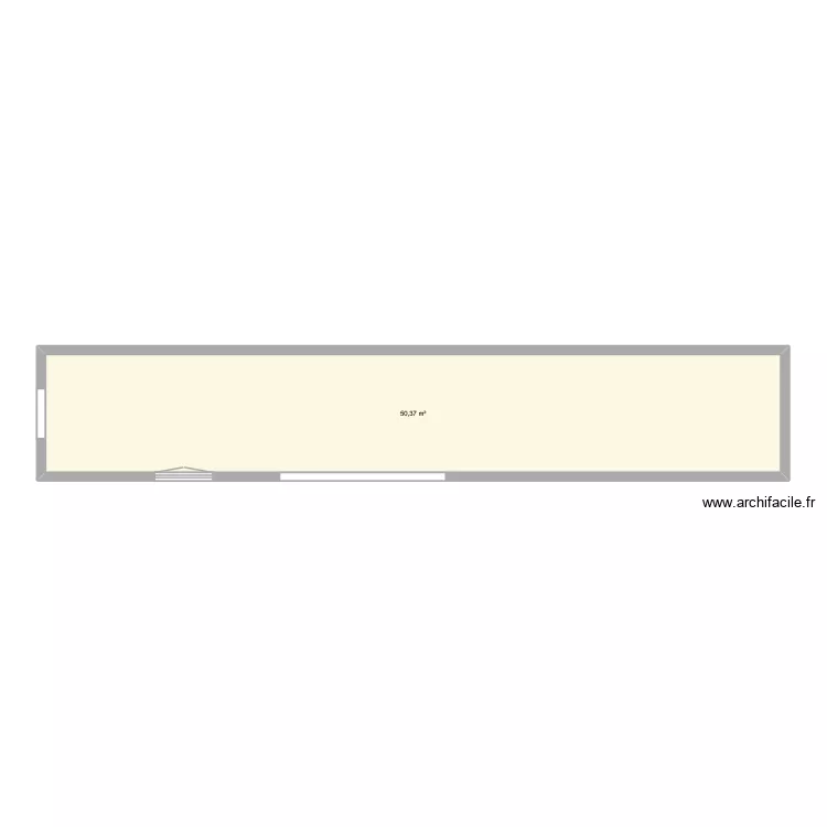 D&eacute;pendace. Plan de 1  et 50 m²