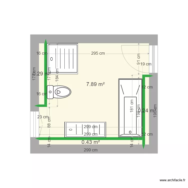 COUGARD 1 ER. Plan de 4 Pièces et 9 m²