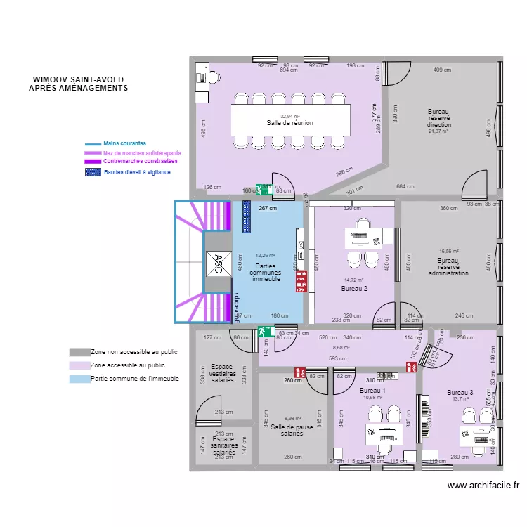 WIMOOV SAINT-AVOLD APRES TRAVAUX. Plan de 