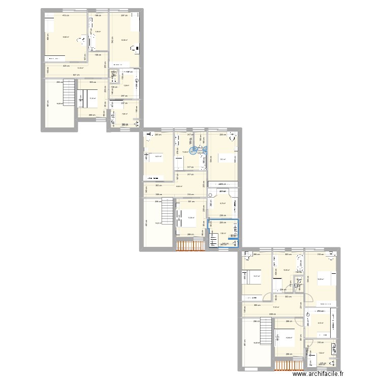 Peixoto. Plan de 63 pièces et 897 m2