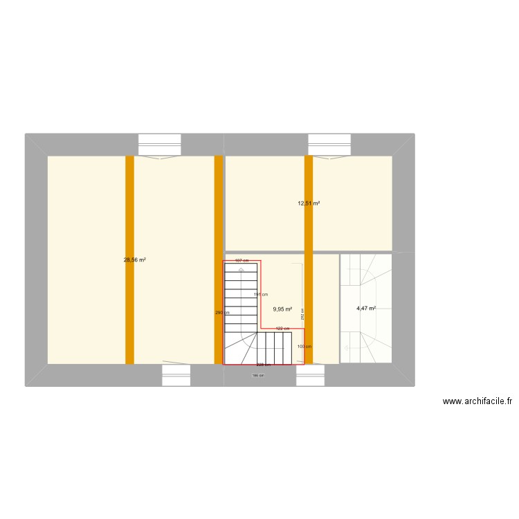 new ecurie. Plan de 5 pièces et 112 m2