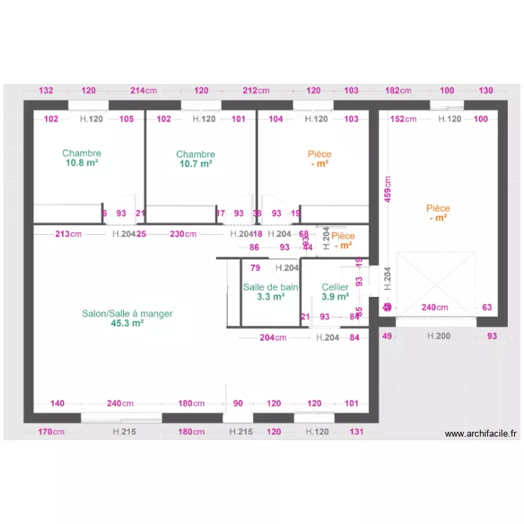 maison. Plan de 