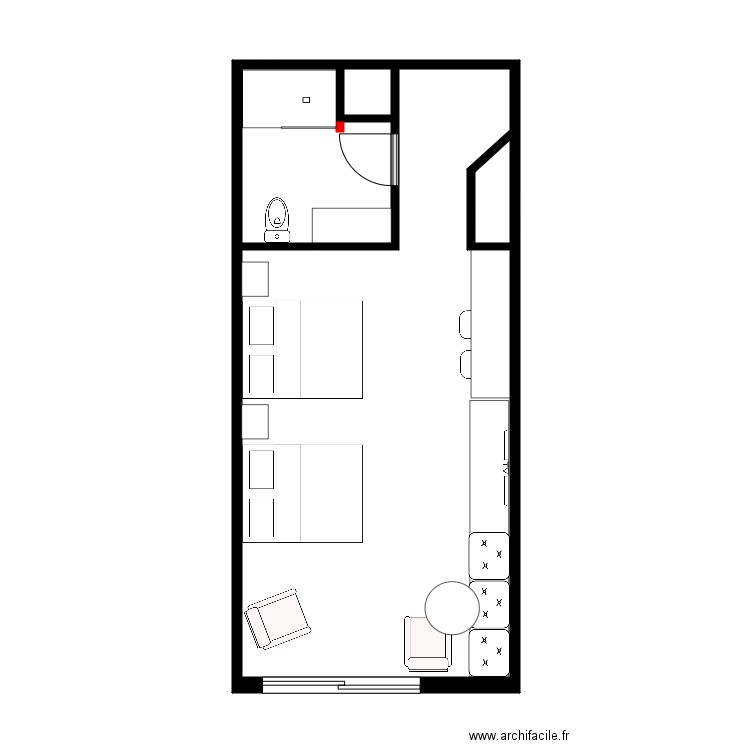 Hotel. Plan de 0 pièce et 0 m2