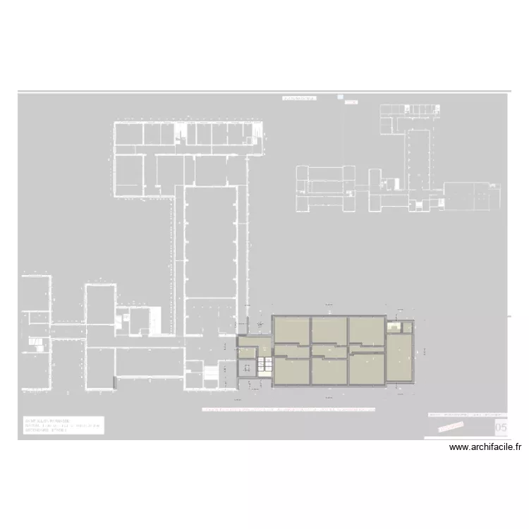 ISJP/Secondaire/Aile Droite/Etage 1. Plan de 