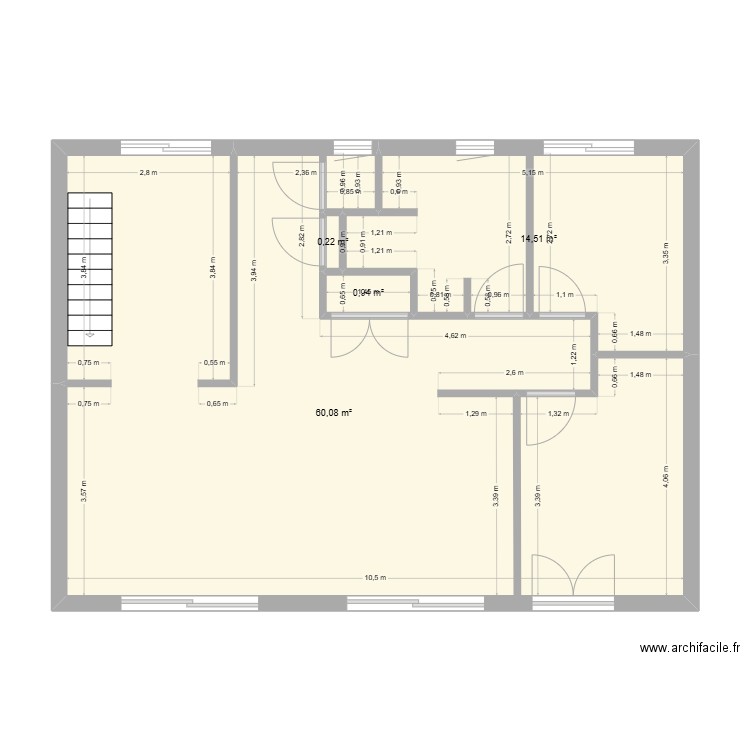 maison2. Plan de 4 pièces et 76 m2
