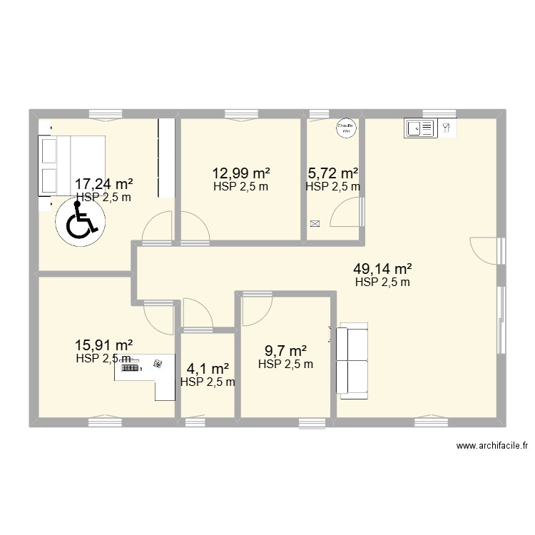 maison. Plan de 14 pièces et 224 m2