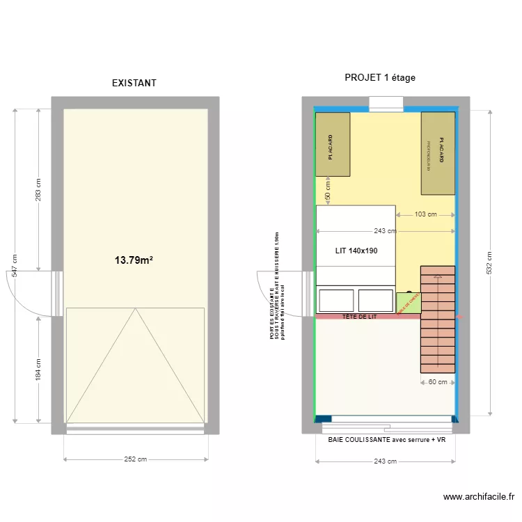 BOUISSOU (reactualisation 20/11/2023 &eacute;tage) MODIF 5. Plan de 