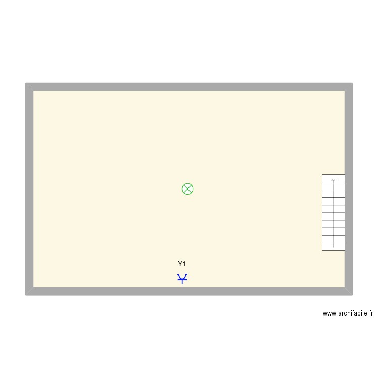 Grenier. Plan de 1 pièce et 72 m2