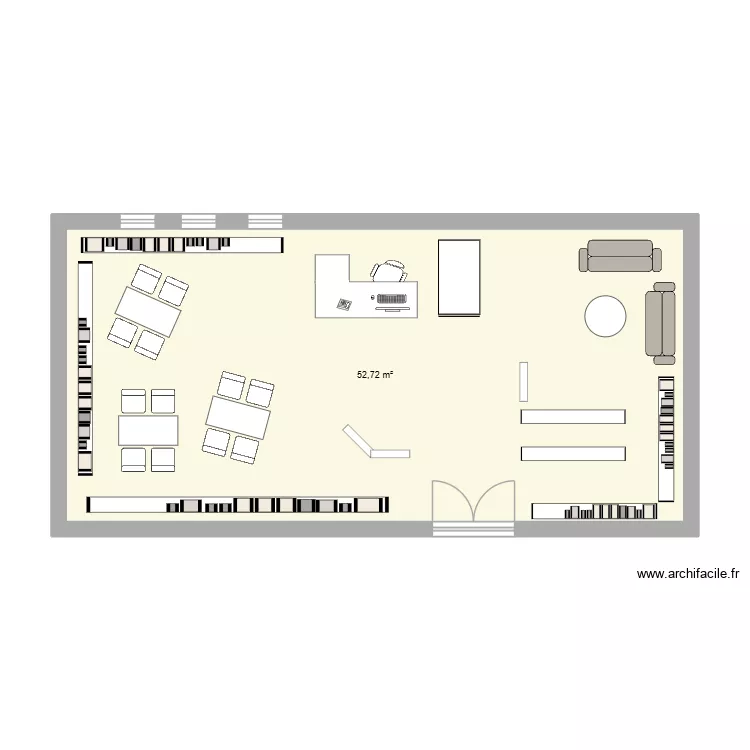 plan CDI. Plan de 1 Pièce et 53 m² plan CDI. Plan de 1 Pièce et 53 m²