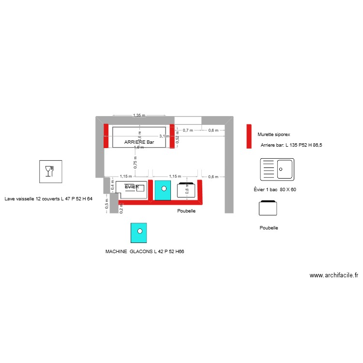 BAR. Plan de 0 pièce et 0 m2