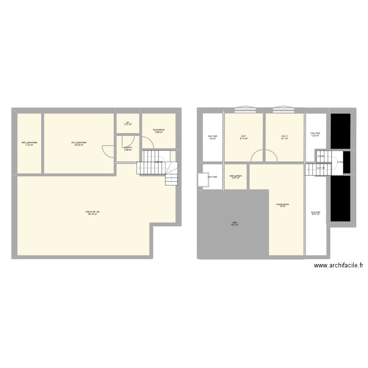 plan final 1. Plan de 21 pièces et 191 m2