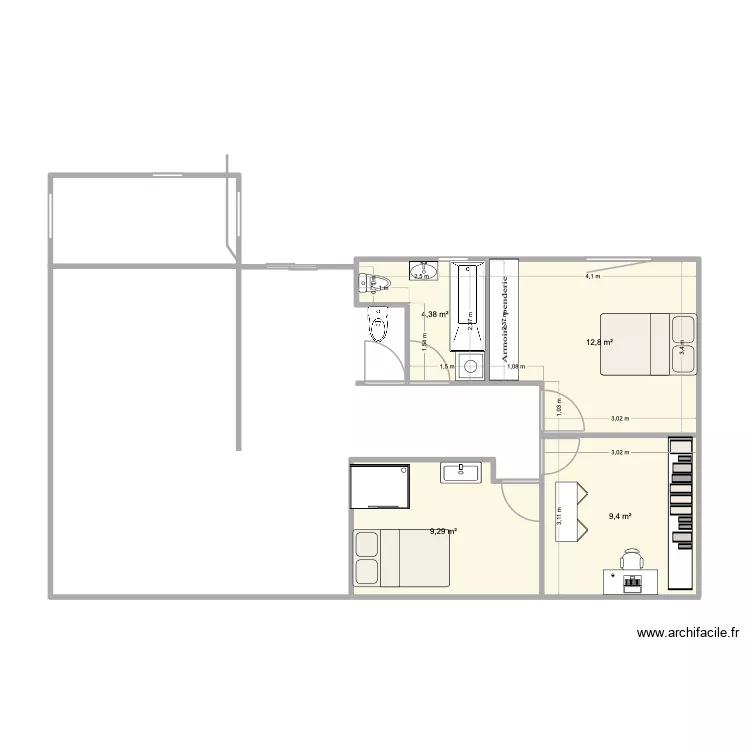 cotignac 22. Plan de 4 et 36 m² cotignac 22. Plan de 4 et 36 m²