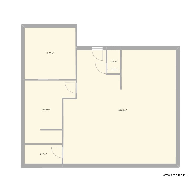MAISON ANTOINE. Plan de 5 pièces et 103 m2