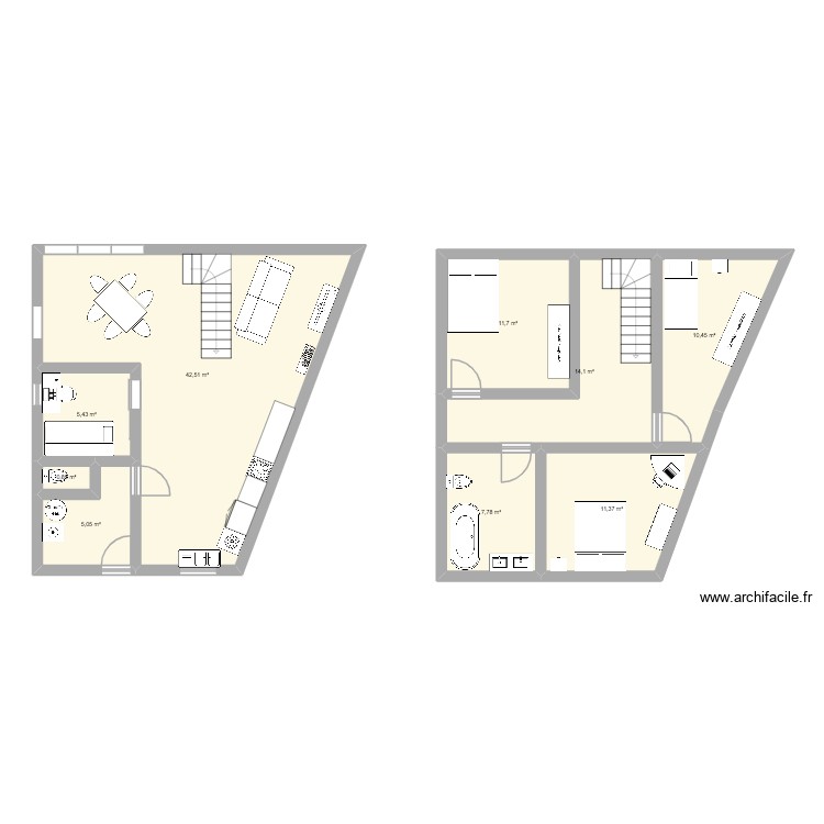 rez de chaussée. Plan de 0 pièce et 0 m2