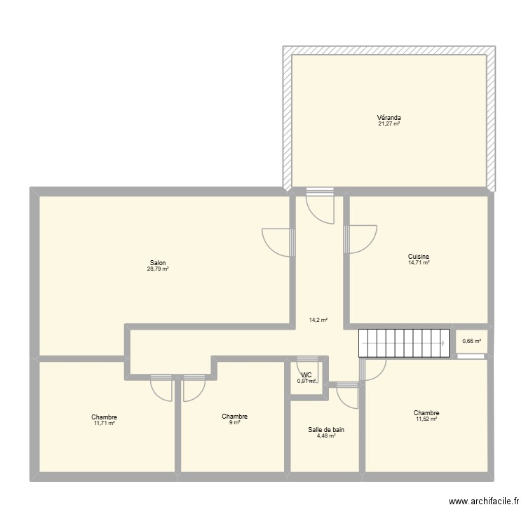 LAVIGNE. Plan de 10 pièces et 117 m2
