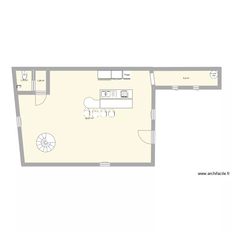 PLAN 2. Plan de 4  et 71 m²