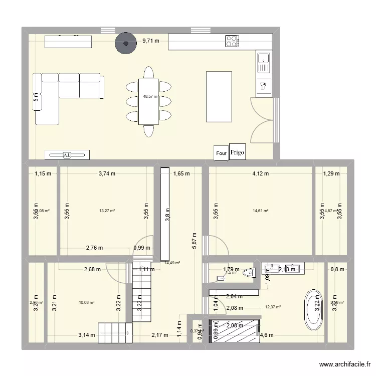 APPART PTIT PLUS v2. Plan de 12  et 129 m²