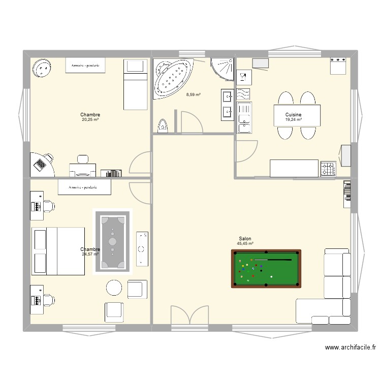 PLAN MAISON vrai. Plan de 5 pièces et 118 m2