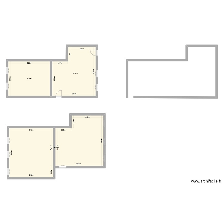 APPART ET DUPLEX nouveau. Plan de 3 pièces et 151 m2