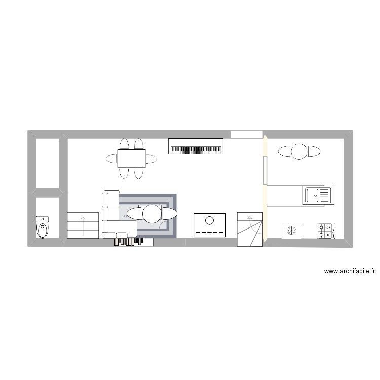 Rouzet 2026. Plan de 4 pièces et 29 m2
