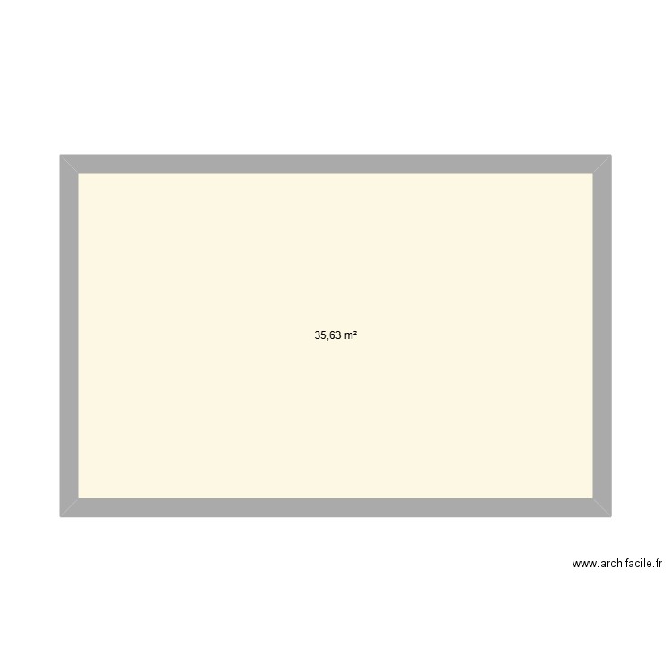 Tiny 35. Plan de 1 pièce et 36 m2