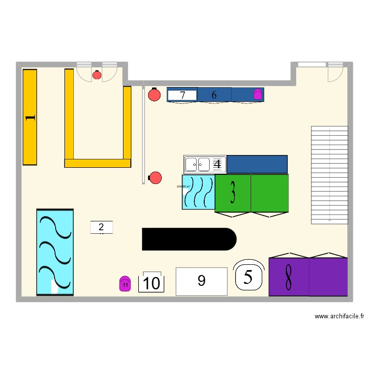 Plan boulangerie no limite. Plan de 0 pièce et 0 m2