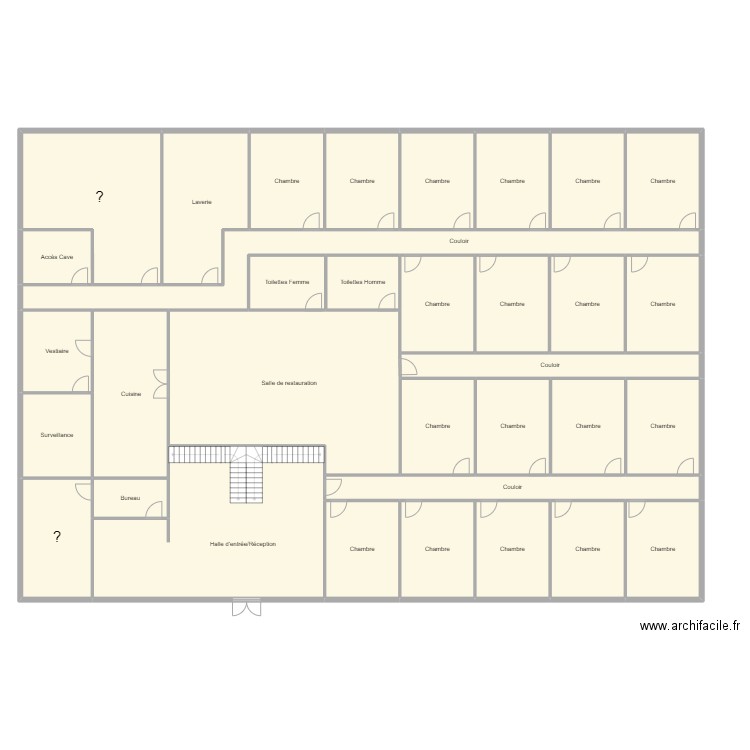 hotel. Plan de 0 pièce et 0 m2