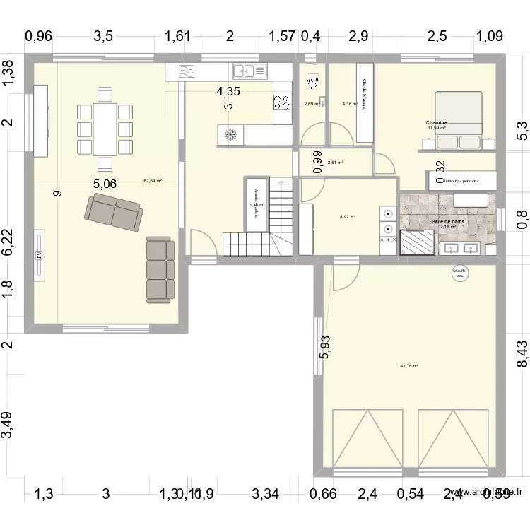 Maison 3 ter. Plan de 9 Pièces et 156 m² Maison 3 ter. Plan de 9 Pièces et 156 m²