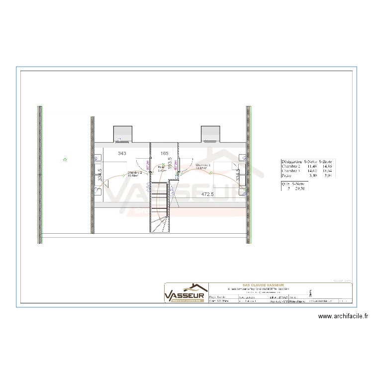 SCI CHENES LOGT 1 ETAGE. Plan de 0 pièce et 0 m2