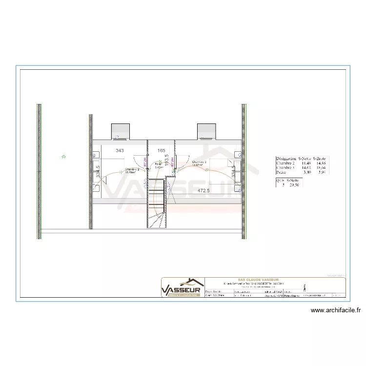 SCI CHENES LOGT 1 ETAGE. Plan de 