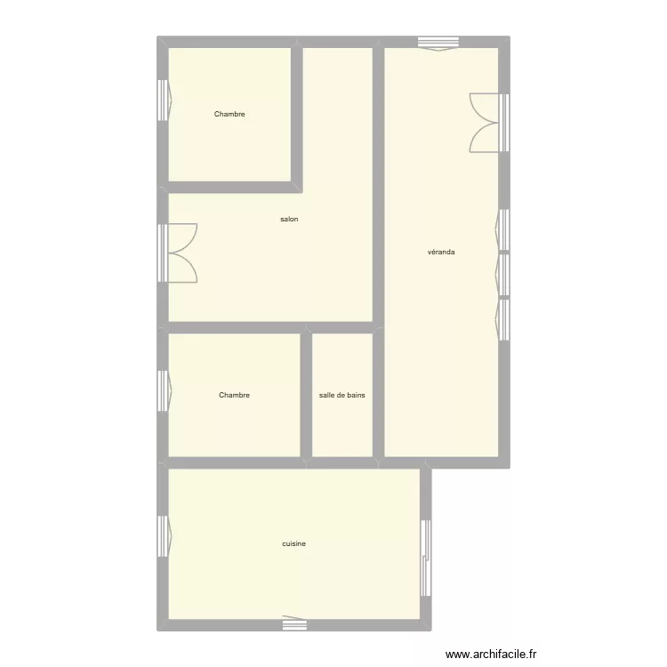 INHIESTA Coralie&eacute;tat initial. Plan de 6  et 94 m²