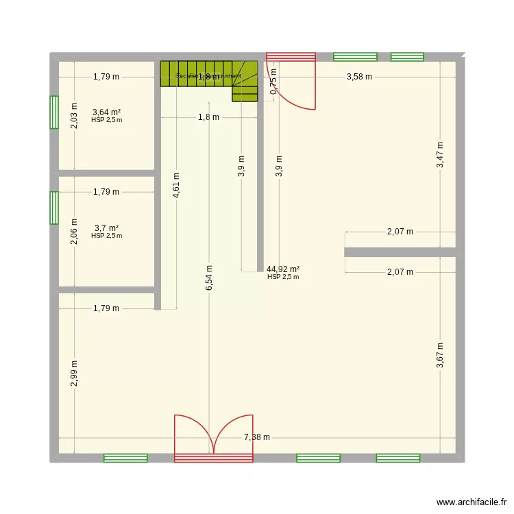 plan 1. Plan de 3 et 52 m² plan 1. Plan de 3 et 52 m²