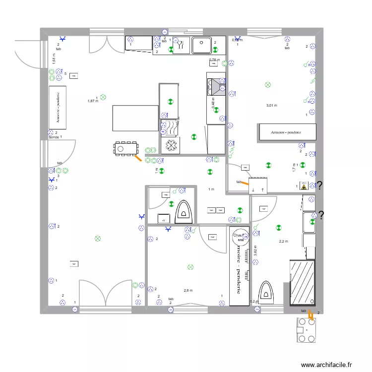 Comp&egrave;re Guilleri 2026 03 22 05 Electricit&eacute;. Plan de 2  et 83 m²
