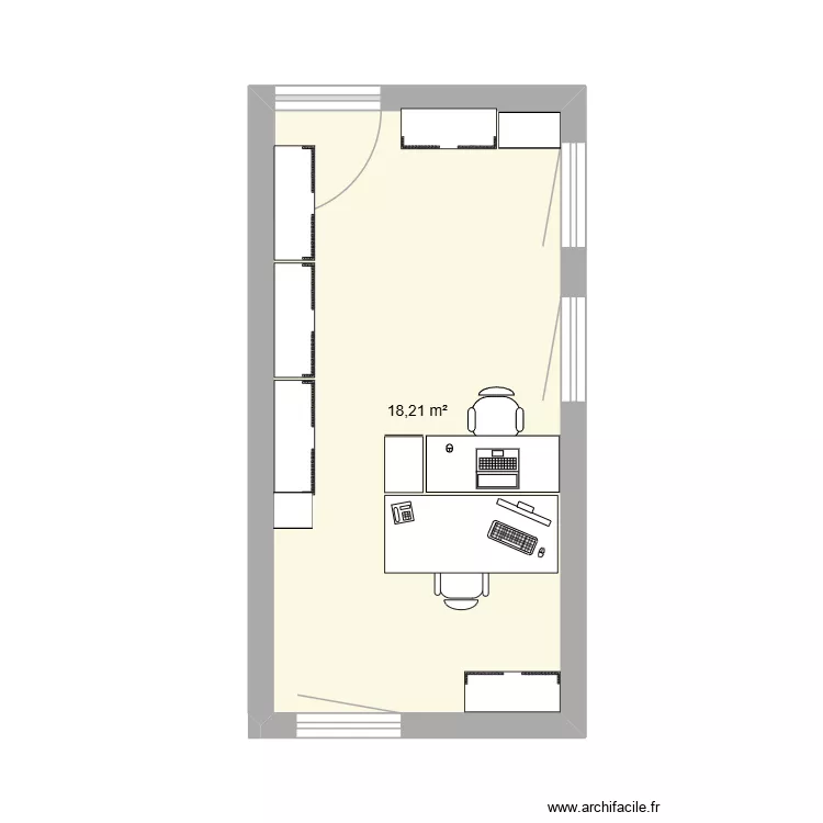 106. Plan de 1 Pièce et 18 m² 106. Plan de 1 Pièce et 18 m²