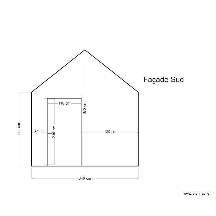 Facade sud. Plan de 