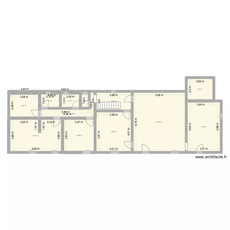 maison st denis. Plan de 