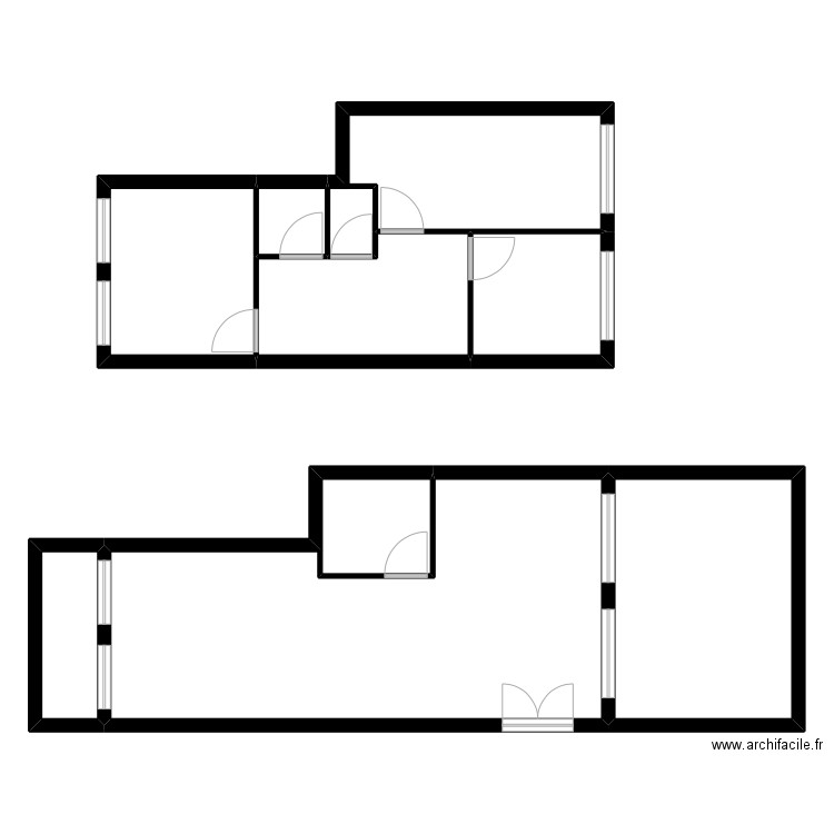 Bacrie. Plan de 8 pièces et 202 m2