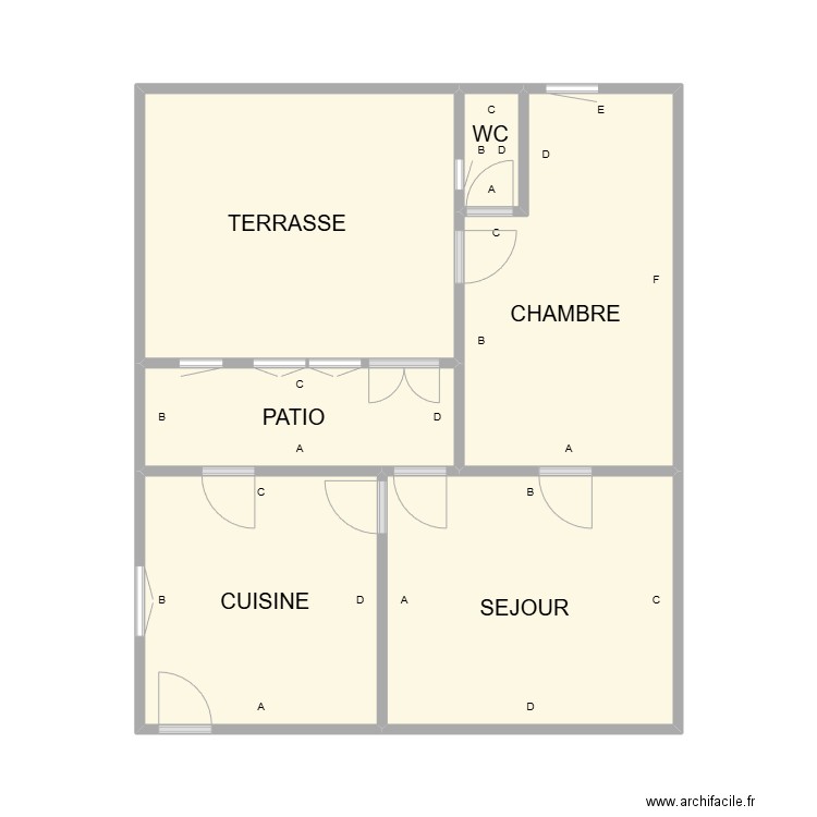 PLAN ETAGE 01 APPART 02 CONGENIE PLB. Plan de 6 pièces et 41 m2
