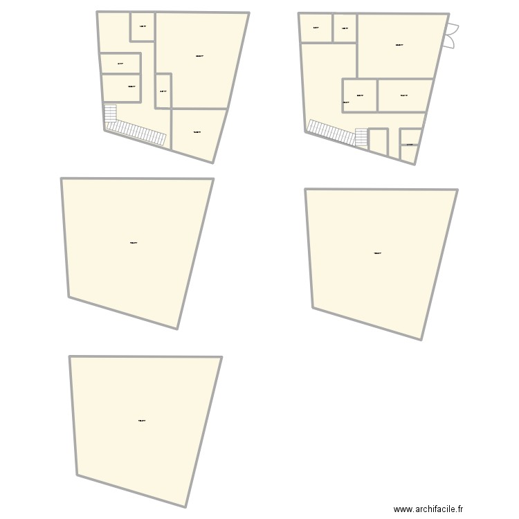 rrt. Plan de 16 pièces et 636 m2