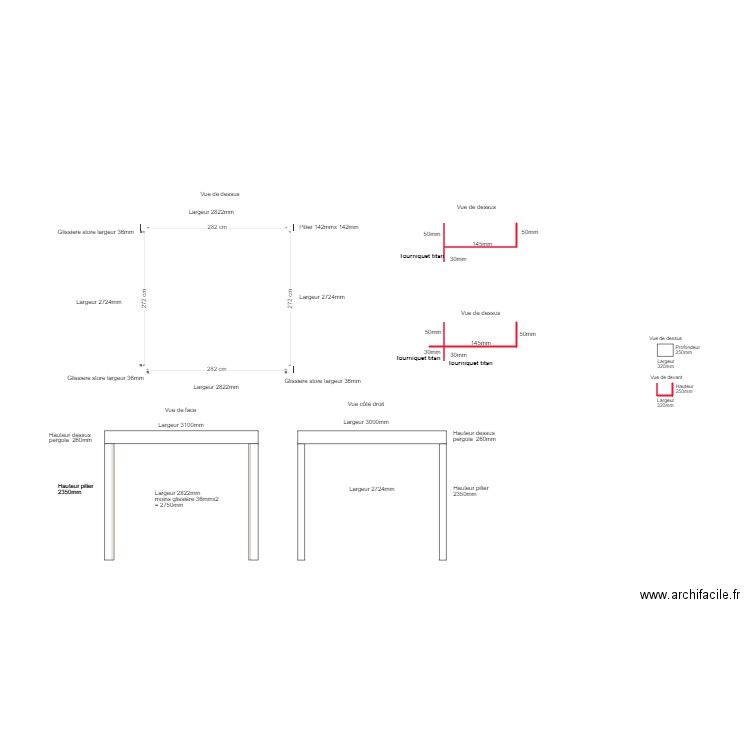 pergola. Plan de 0 pièce et 0 m2
